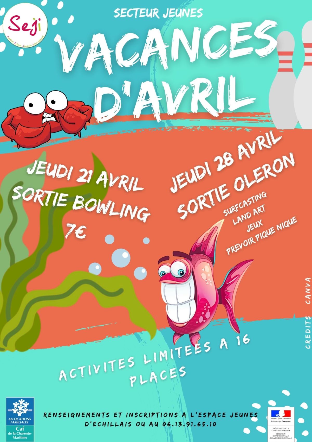 AFFICHE VACANCES avril poisson